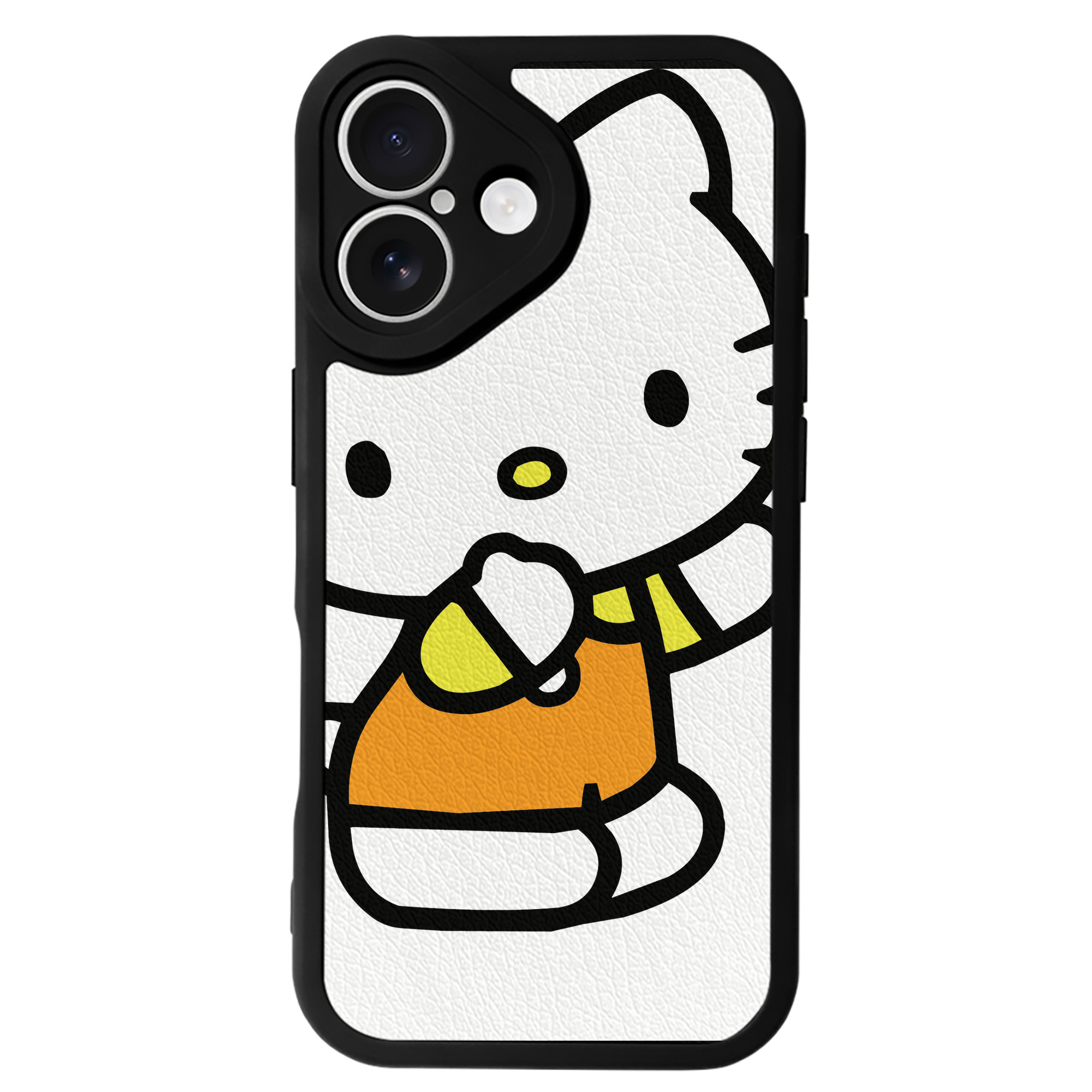 （画像用） Hello Kitty ハローキティ 【iPhone 16シリーズ対応】シリコンスマホケース（レザー調） 材質：シリコン